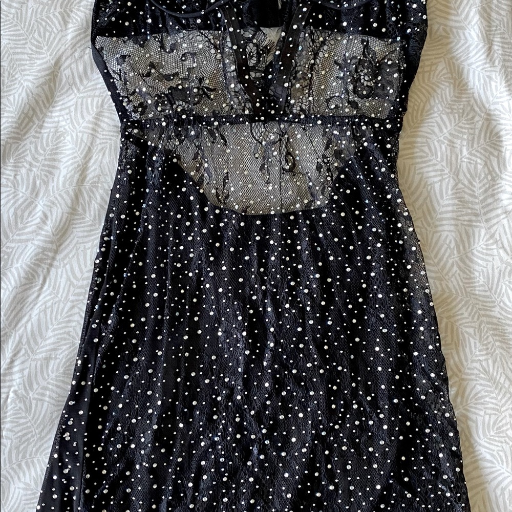 Women’s chemise dress w/ crystals and jewels